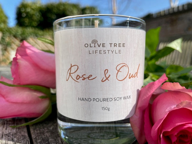 Medium Rose & Oud Candle